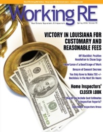 WRE, Working RE Magazine, Appraiser News, Appraiser Magazine, Real Estate Appraisers, Volume 33