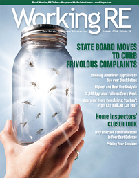 WRE, Working RE Magazine, Appraiser News, Appraiser Magazine, Real Estate Appraisers, Volume 35