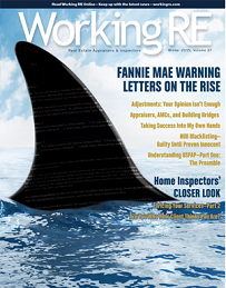 WRE, Working RE Magazine, Appraiser News, Appraiser Magazine, Real Estate Appraisers, Volume 35