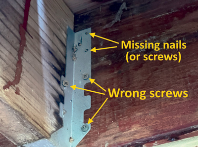 Missing Nails and Wrong Screws