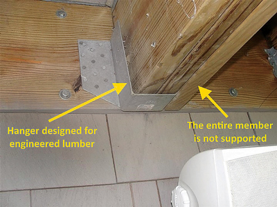 Hanger designed for engineered lumber